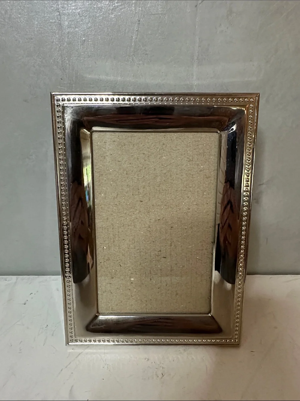 PINNACLE SILVER BEADED PHOTO FRAME FITS 4x6